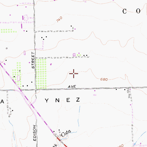 Topographic Map of Pepper Oaks Farm, CA