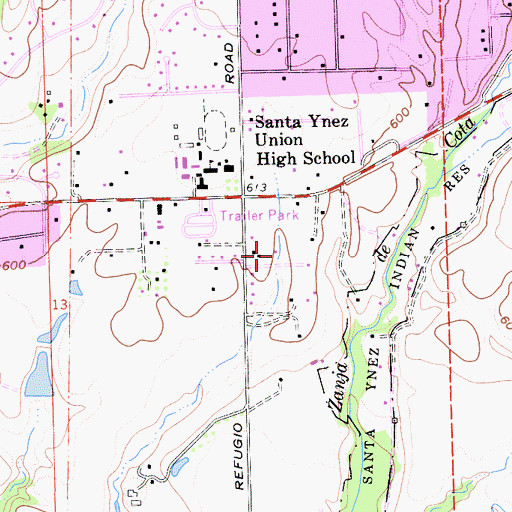 Topographic Map of Old Bridge Farm, CA