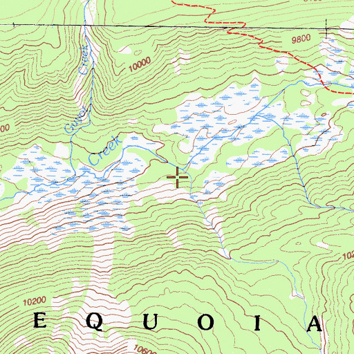 Topographic Map of Forgotten Canyon, CA