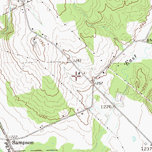 Topographic Map of Green Summit Farm, PA