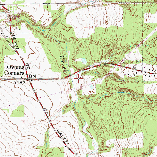 Topographic Map of Hack's Hog Farm, PA