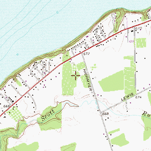 Topographic Map of Nelson Fruit Farm, PA