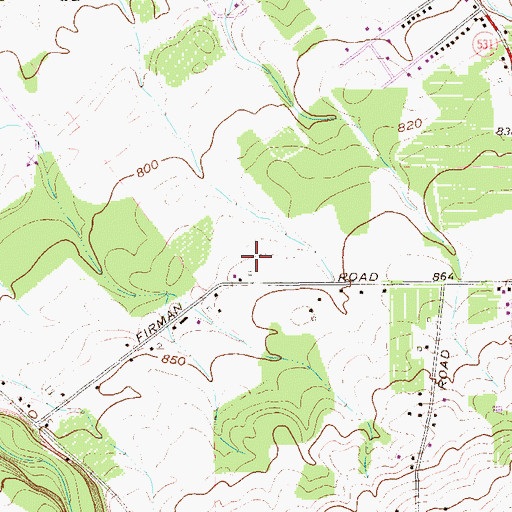 Topographic Map of Richter Farms, PA