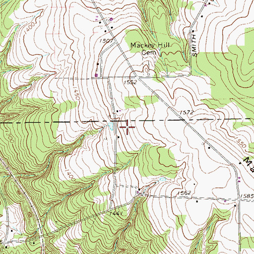 Topographic Map of Rocky Top Farm, PA