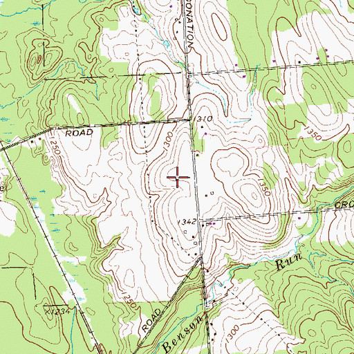 Topographic Map of Kibbe Farms, PA