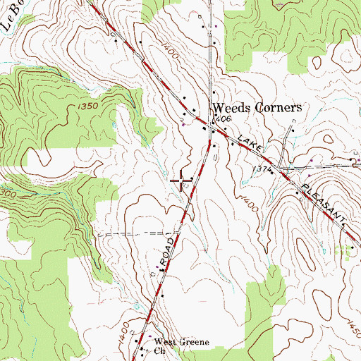 Topographic Map of Runway Farms, PA