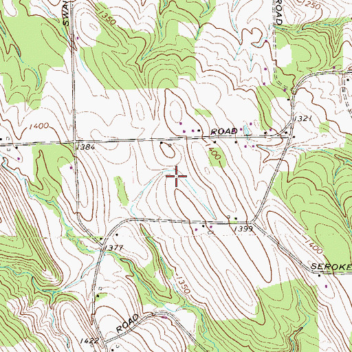 Topographic Map of Crescent Hill Farms, PA