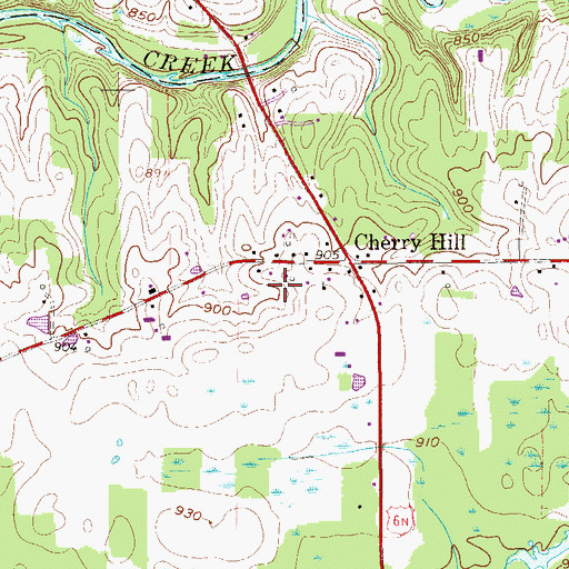 Topographic Map of Marcy Farm, PA