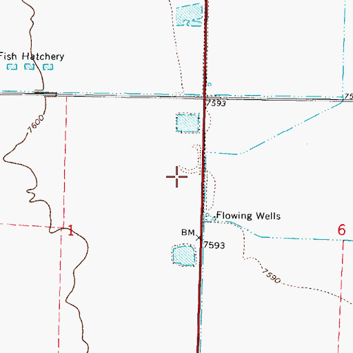Topographic Map of Crow Drainage and Seepage Ditch, CO