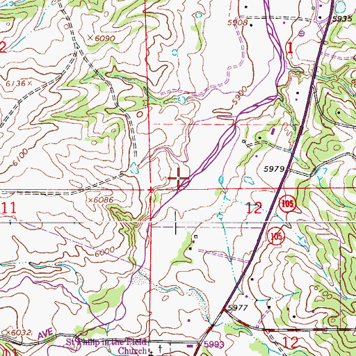 Topographic Map of Curtis Ditch, CO