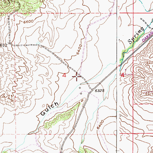Topographic Map of Dakan Ditch, CO