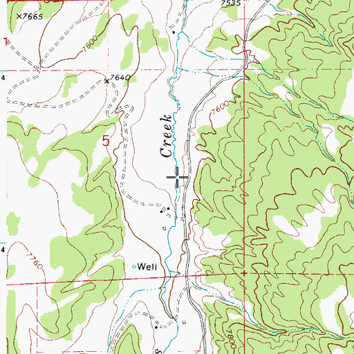 Topographic Map of Deus Pass Creek Ditch, CO