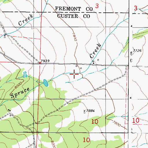 Topographic Map of Dissmore Ditch, CO