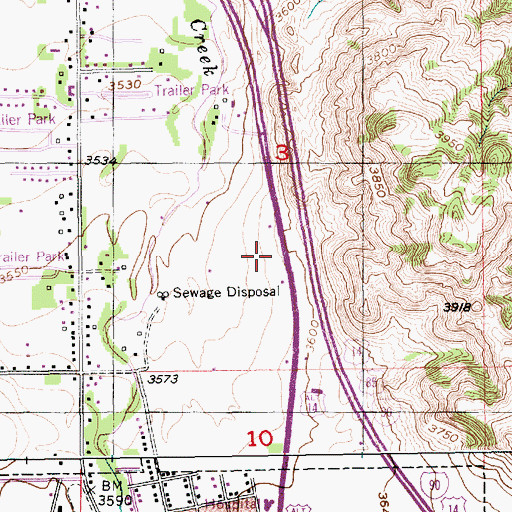 Topographic Map of Spearfish Post Office, SD