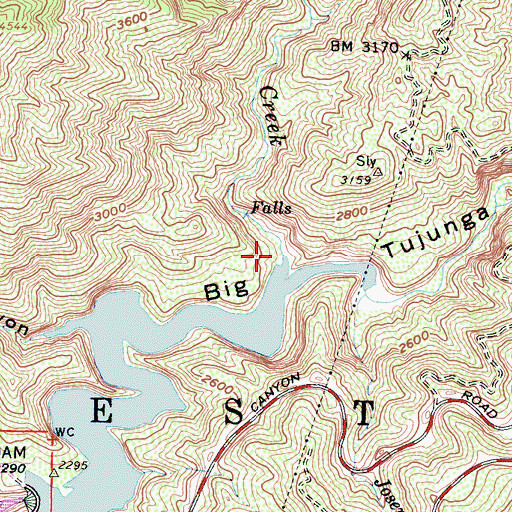 Topographic Map of Fox Creek, CA