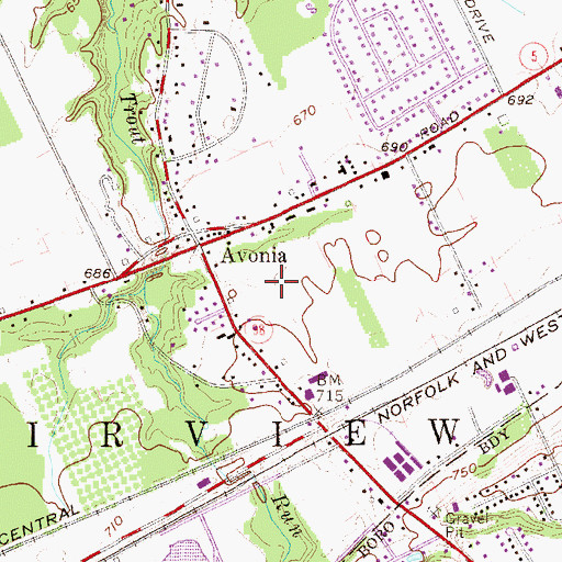 Topographic Map of Dudas Farms, PA
