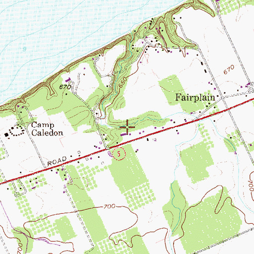 Topographic Map of Fairplain Farm, PA