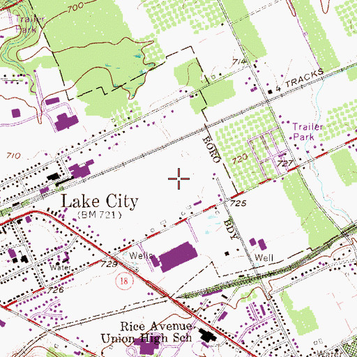 Topographic Map of Goodwin Farms, PA