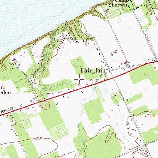 Topographic Map of Godfrey Run Farm, PA