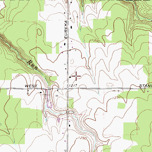 Topographic Map of Crandall Farms, PA