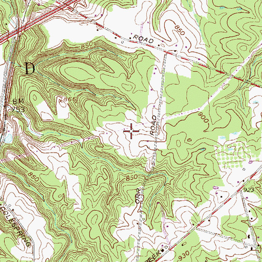 Topographic Map of Alanor Farm, PA