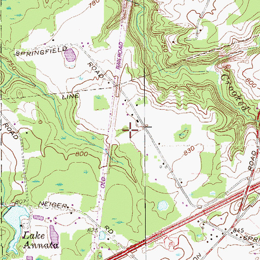 Topographic Map of Hayes Tree Farm, PA