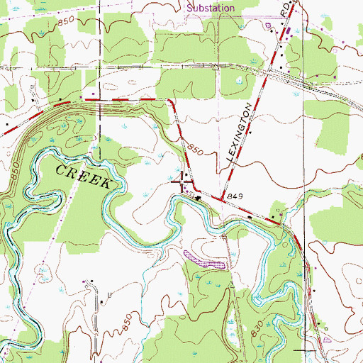 Topographic Map of Char Bi Mar Farms, PA