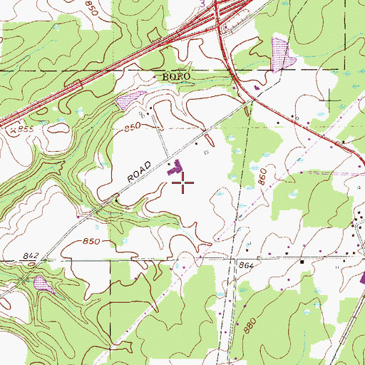 Topographic Map of Gresh Farms, PA