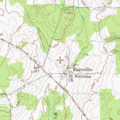 Topographic Map of Winterbreeze Farm, PA