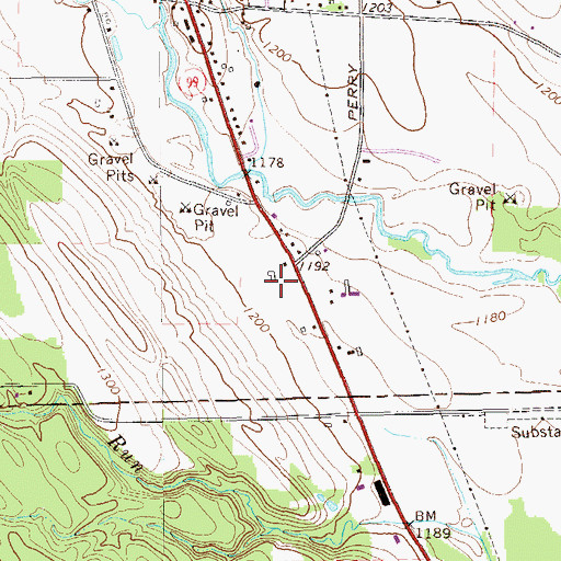 Topographic Map of Skelton Farms, PA