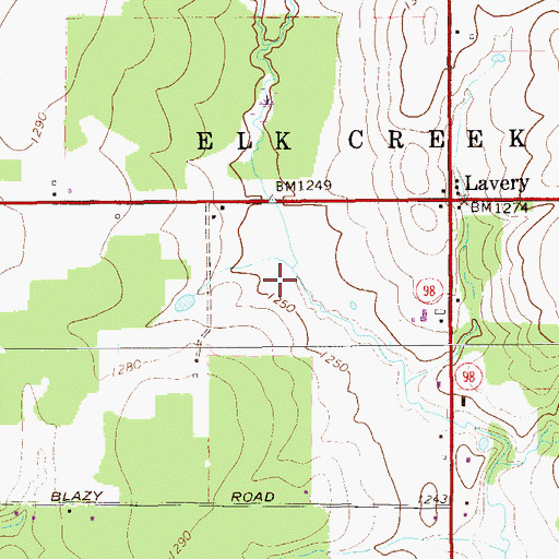 Topographic Map of Black Kettle Farms, PA