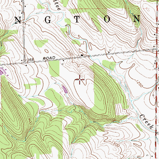 Topographic Map of Showman Farms, PA