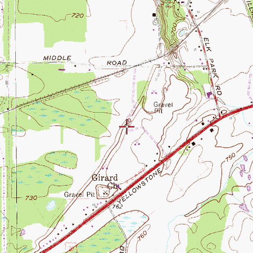 Topographic Map of Northwest Pit, PA