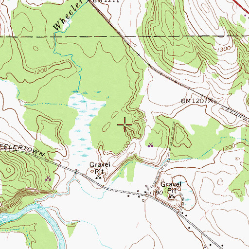 Topographic Map of Troyer Pit Number 1, PA