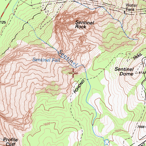 Topographic Map of Roosevelt Point, CA