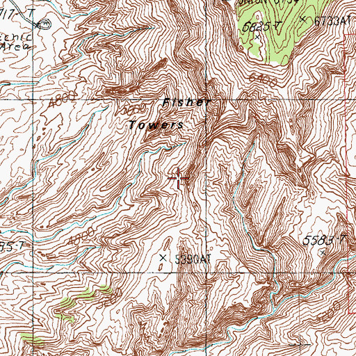 Topographic Map of The Titan, UT