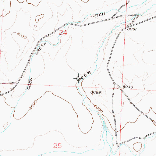 Topographic Map of Dulaney Ditch, CO
