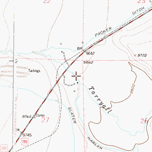 Topographic Map of Dunbar Number 1 Ditch, CO