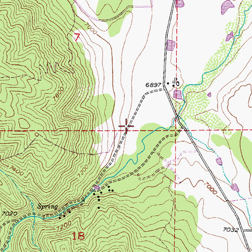Topographic Map of East Plum Creek Ditch, CO