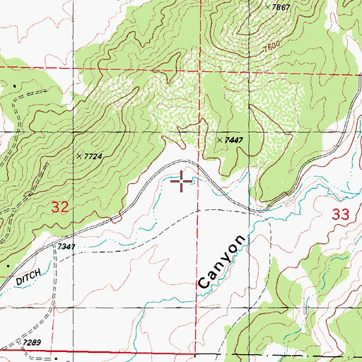 Topographic Map of Echo Waste Water Ditch, CO