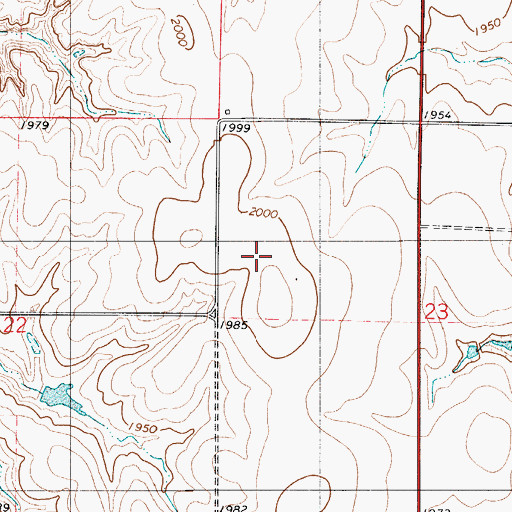 Topographic Map of Rooks County Regional Airport, KS
