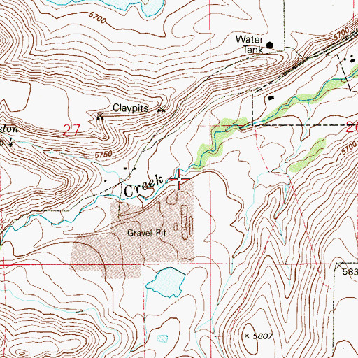Topographic Map of Eggleston Number 1 Ditch, CO