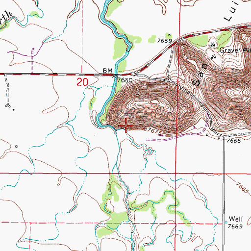 Topographic Map of Elledges Ditch, CO
