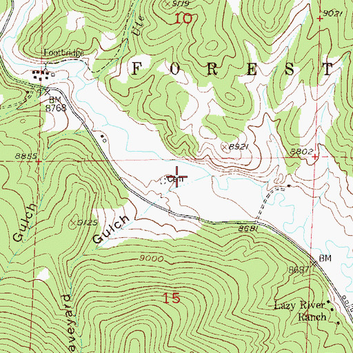 Topographic Map of Farnum Ditch, CO