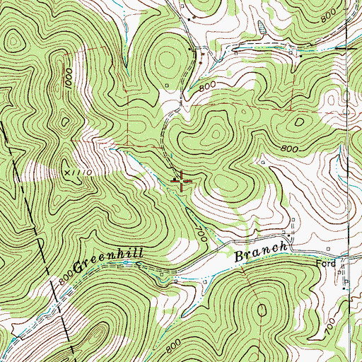 Topographic Map of Groom Cemetery, TN