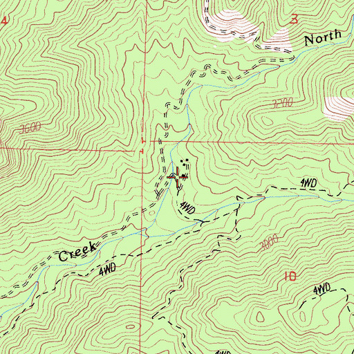 Topographic Map of Frankum Ranch, CA