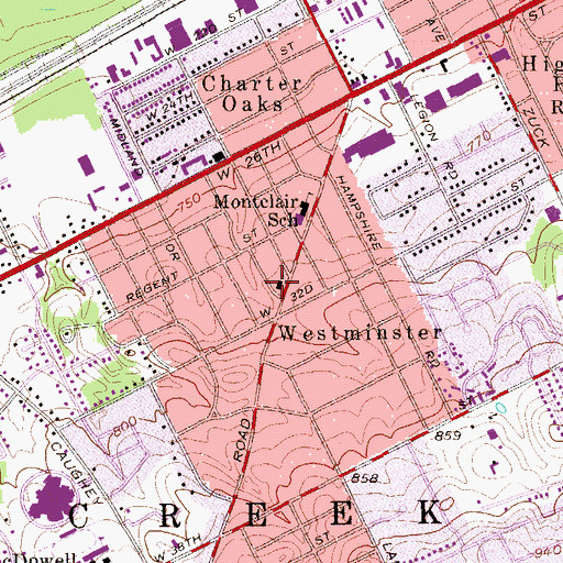Topographic Map of Saint Paul's Lutheran Church, PA