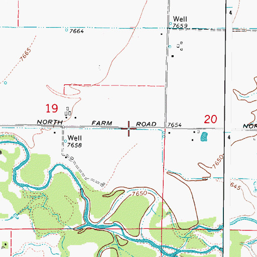 Topographic Map of Fish Ditch, CO
