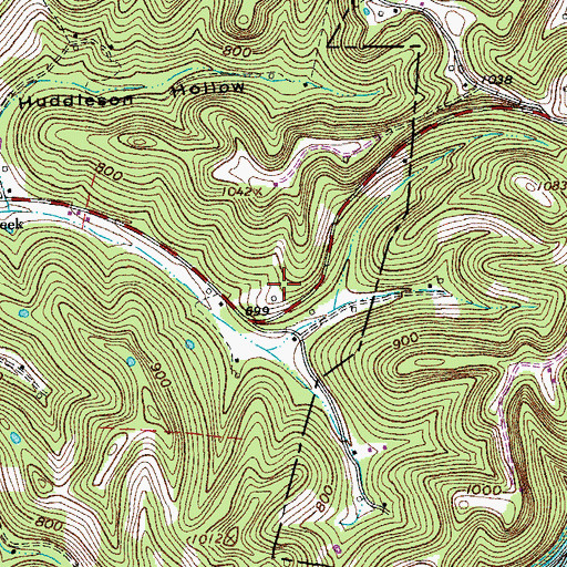 Topographic Map of Johnson Cemetery, TN