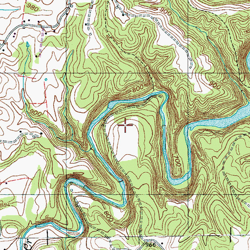 Topographic Map of Jones Cemetery, TN